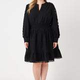 Lace Trim Mini Dress