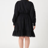 Lace Trim Mini Dress