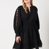 Lace Trim Mini Dress