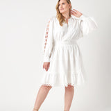 Lace Trim Mini Dress