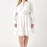 Lace Trim Mini Dress