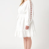 Lace Trim Mini Dress