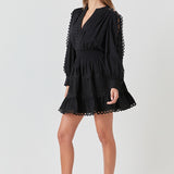 Lace Trim Mini Dress - Final Sale