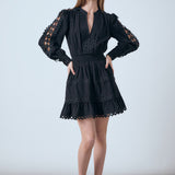Lace Trim Mini Dress