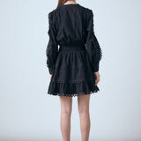 Lace Trim Mini Dress