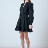 Lace Trim Mini Dress
