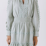 Lace Trim Mini Dress