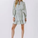 Lace Trim Mini Dress