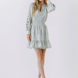 Lace Trim Mini Dress