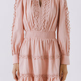 Lace Trim Mini Dress