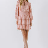 Lace Trim Mini Dress