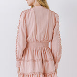 Lace Trim Mini Dress