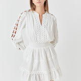 Lace Trim Mini Dress