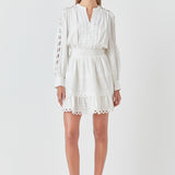 Lace Trim Mini Dress