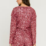 Sequin Wrap Romper