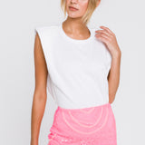 Beads Embroidered Mini Skirt