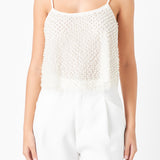 Pearl Embellished Cami Top