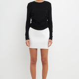 Ruched Side Knit Top