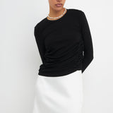 Ruched Side Knit Top