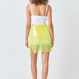 Fringe Sequin Skirt