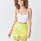 Fringe Sequin Skirt