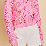 Textured Sheer Long sleeve Top