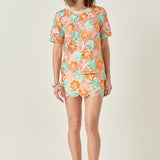 Floral Short Sleeve Top
