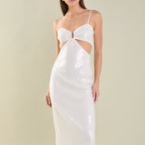 Emma Sequin Cut Out Midi Dress
