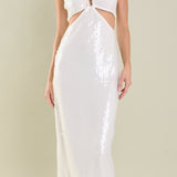 Emma Sequin Cut Out Midi Dress