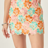 Rhinestone Lace Skirt