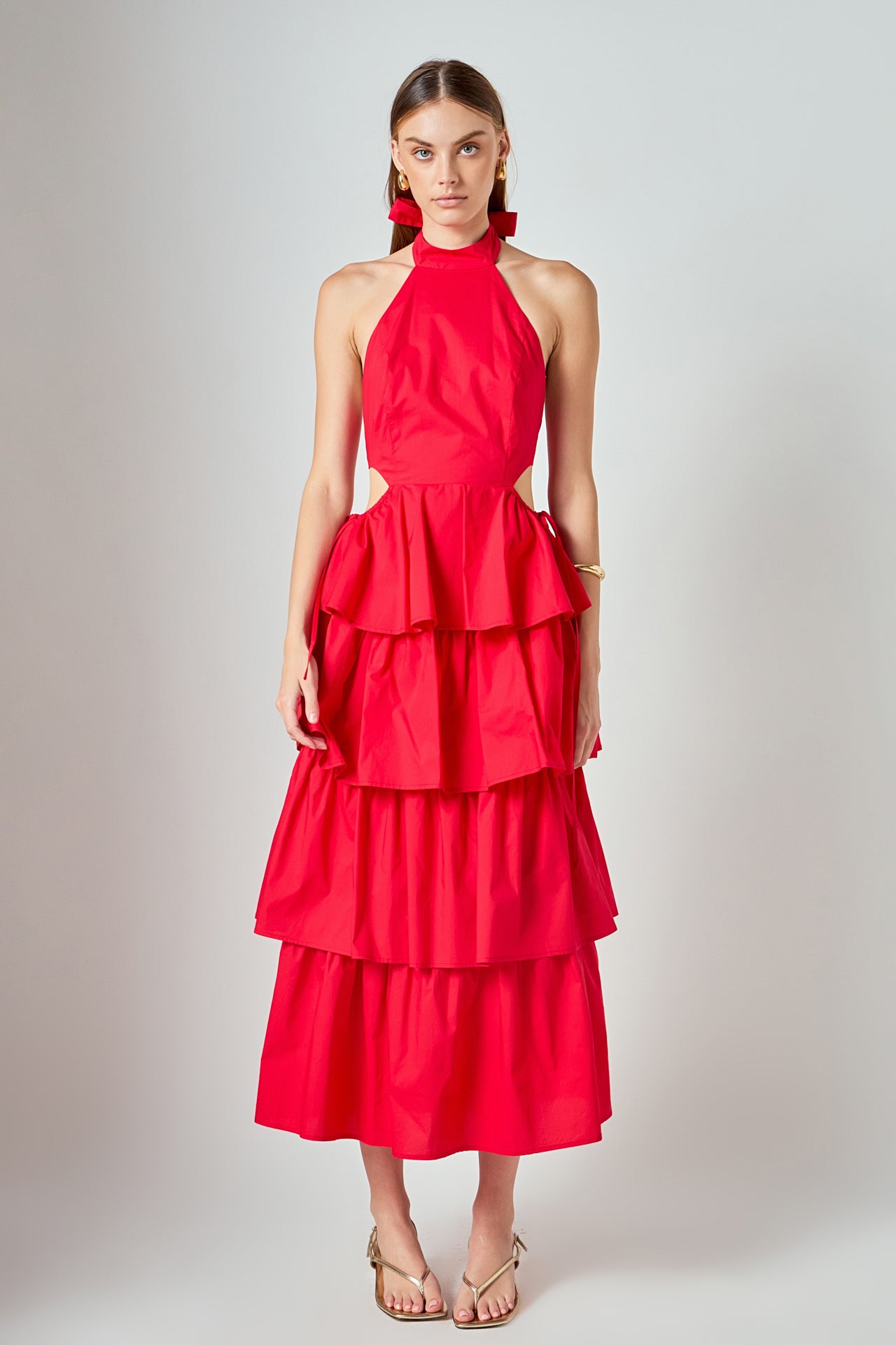 Endless Rose - Halter Maxi Dress RED / M Endless Rose - Halter Maxi Dress RED / M