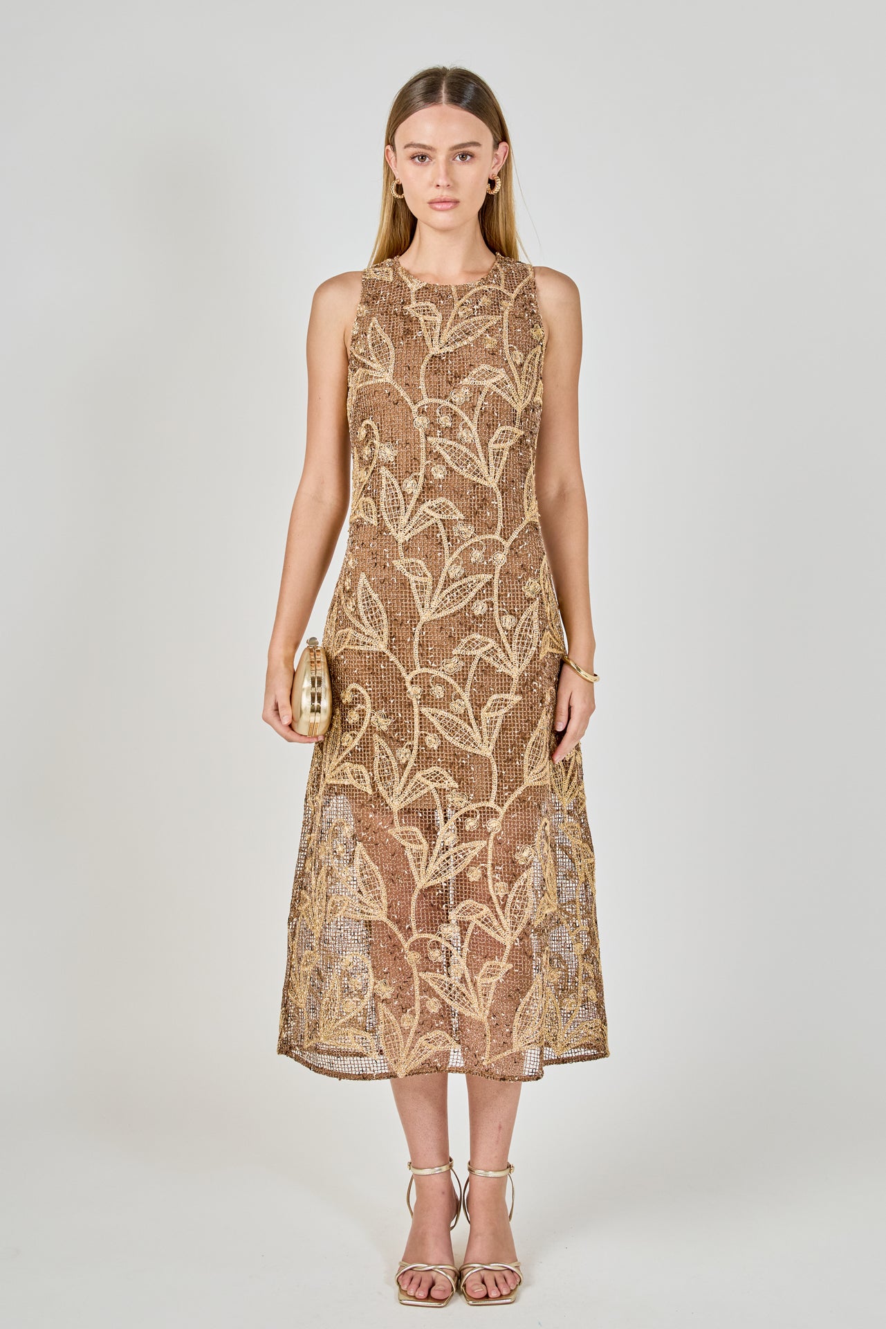 knee length dresses for ladies Textured Sleeveless Maxi Dress – Endless Rose