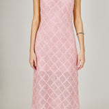 Textured Sleeveless Midi Dress