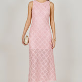 Textured Sleeveless Midi Dress