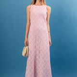 Textured Sleeveless Midi Dress