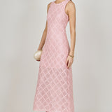 Textured Sleeveless Midi Dress