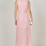 Textured Sleeveless Midi Dress