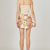 Floral Embroidered Mini Skirt