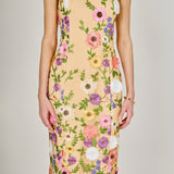 Floral Embroidered Midi Dress