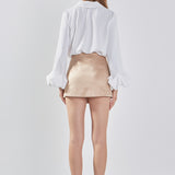 Satin Asymmetric Skort
