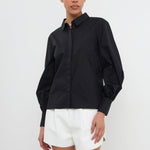 GREY LAB-Backless Long Sleeve Shirt-SHIRTS & BLOUSES available at Objectrare