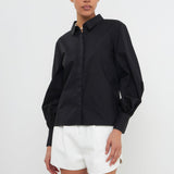 GREY LAB-Backless Long Sleeve Shirt-SHIRTS & BLOUSES available at Objectrare