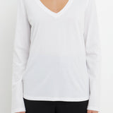 Classic Long Sleeve V Neck Tee