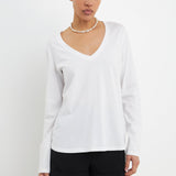 Classic Long Sleeve V Neck Tee