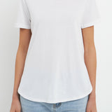 Classic Round Neck T-shirt With Round Hem