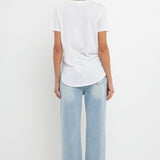 Classic Round Neck T-shirt With Round Hem