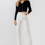 Knit Cropped Lounge Cardigan