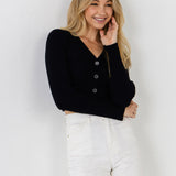 Knit Cropped Lounge Cardigan