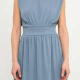 Shoulder Pad Mini with Smocked Waist