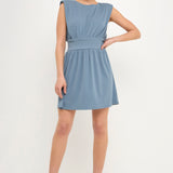 Shoulder Pad Mini with Smocked Waist